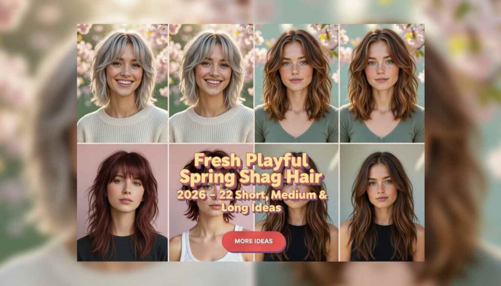 Fresh Playful Spring Shag Hair 2026 – 22 Short, Medium & Long Ideas
