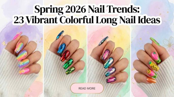 Spring 2026 Nail Trends: 23 Vibrant Colorful Long Nail Ideas