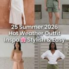 Hot Weather Summer Outfits 2026 – 25 Airy & Chic Looks