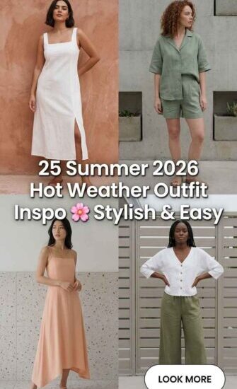 Hot Weather Summer Outfits 2026 – 25 Airy & Chic Looks